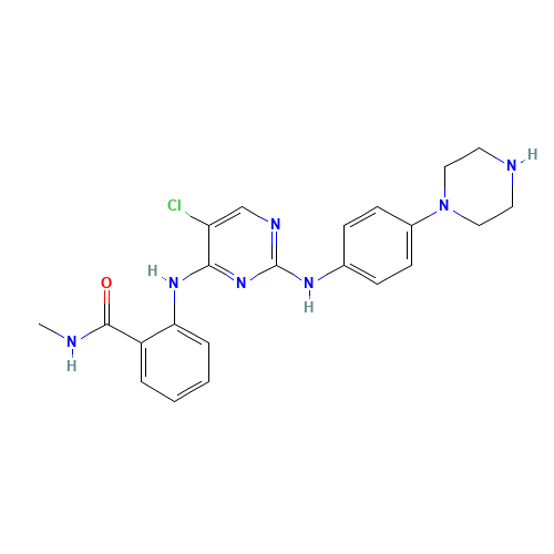 2-[[5-chloro-2-(4-piperazin-1-ylanilino)pyrimidin-4-yl]amino]-N-methylbenzamide (CAS: 1439934-41-4) - Related Chemical Product