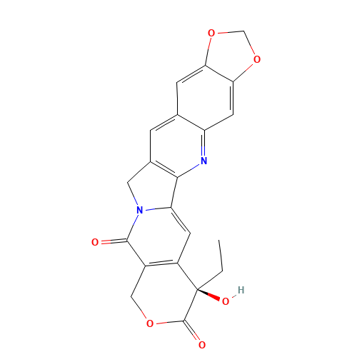 7-Ethyl-7-hydroxy-10H-[1,3]dioxolo[4,5-g]pyrano[3',4':6,7]indolizino[1,2-b]quinoline-8,11(7H,13H)-dione (CAS: 151636-76-9) - Related Chemical Product