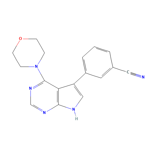 3-(4-morpholin-4-yl-7H-pyrrolo[2,3-d]pyrimidin-5-yl)benzonitrile (CAS: 1527473-33-1) - Related Chemical Product
