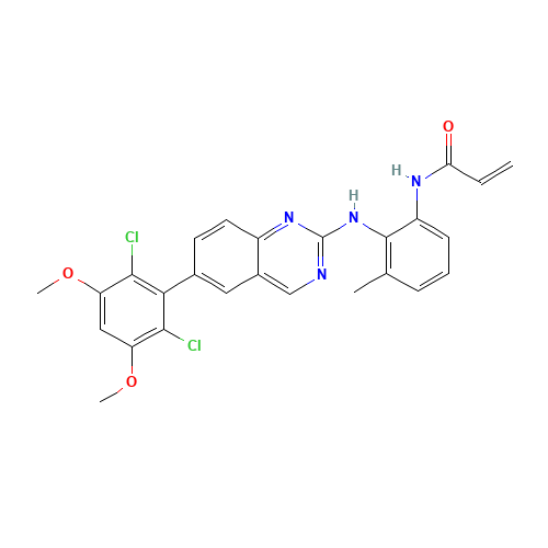 N-[2-[[6-(2,6-dichloro-3,5-dimethoxyphenyl)quinazolin-2-yl]amino]-3-methylphenyl]prop-2-enamide (CAS: 1538604-68-0) - Related Chemical Product