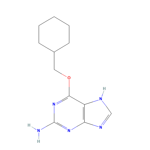 6-(cyclohexylmethoxy)-7H-purin-2-amine (CAS: 161058-83-9) - Chemical Structure and Molecular Formula 