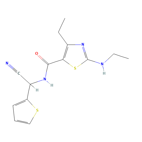 N-[cyano(thiophen-2-yl)methyl]-4-ethyl-2-(ethylamino)-1,3-thiazole-5-carboxamide (CAS: 162650-77-3) - Related Chemical Product