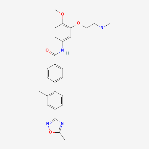 N-[3-[2-(dimethylamino)ethoxy]-4-methoxyphenyl]-4-[2-methyl-4-(5-methyl-1,2,4-oxadiazol-3-yl)phenyl]benzamide (CAS: 170230-39-4) - Related Chemical Product