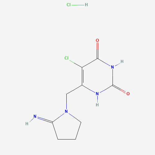 5-chloro-6-[(2-iminopyrrolidin-1-yl)methyl]-1H-pyrimidine-2,4-dione;hydrochloride (CAS: 183204-72-0) - Related Chemical Product