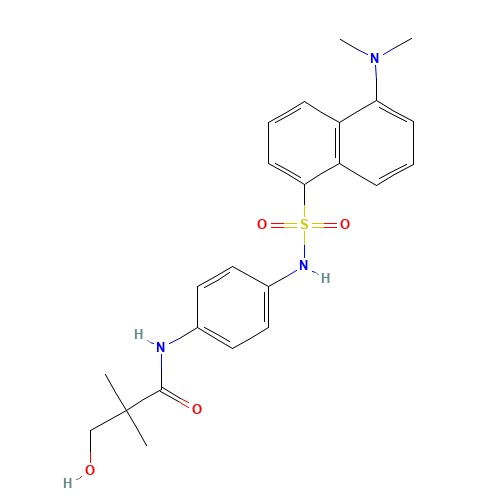 N-[4-[[5-(dimethylamino)naphthalen-1-yl]sulfonylamino]phenyl]-3-hydroxy-2,2-dimethylpropanamide (CAS: 233254-24-5) - Related Chemical Product