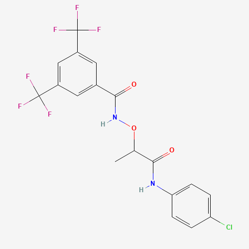 N-[1-(4-chloroanilino)-1-oxopropan-2-yl]oxy-3,5-bis(trifluoromethyl)benzamide (CAS: 285986-88-1) - Related Chemical Product
