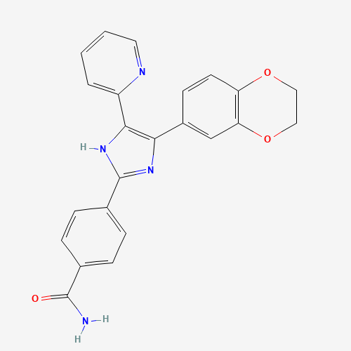 4-[4-(2,3-dihydro-1,4-benzodioxin-6-yl)-5-pyridin-2-yl-1H-imidazol-2-yl]benzamide (CAS: 301836-43-1) - Related Chemical Product