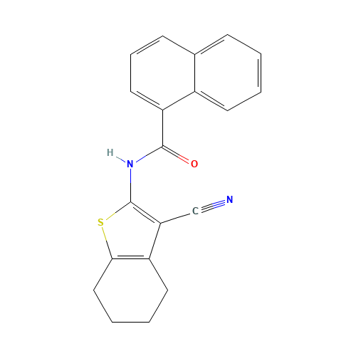N-(3-cyano-4,5,6,7-tetrahydro-1-benzothiophen-2-yl)naphthalene-1-carboxamide (CAS: 312917-14-9) - Related Chemical Product