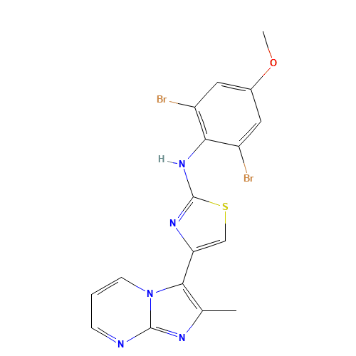 N-(2,6-dibromo-4-methoxyphenyl)-4-(2-methylimidazo[1,2-a]pyrimidin-3-yl)-1,3-thiazol-2-amine (CAS: 315704-66-6) - Related Chemical Product