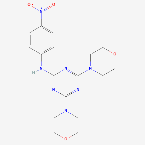 4,6-dimorpholin-4-yl-N-(4-nitrophenyl)-1,3,5-triazin-2-amine (CAS: 326914-06-1) - Related Chemical Product