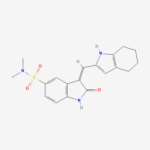 (3Z)-N,N-dimethyl-2-oxo-3-(4,5,6,7-tetrahydro-1H-indol-2-ylmethylidene)-1H-indole-5-sulfonamide (CAS: 330161-87-0) - Related Chemical Product