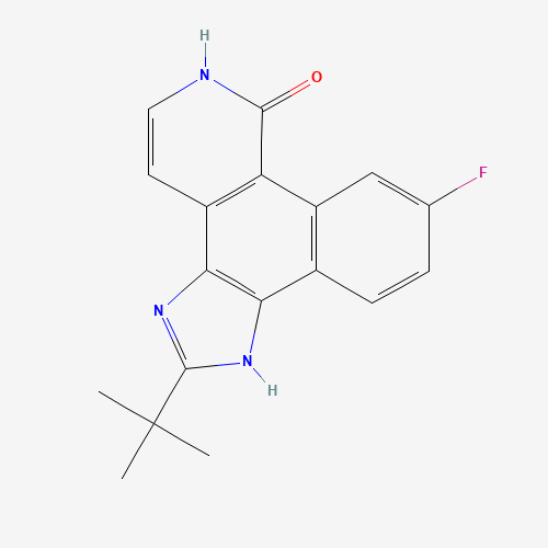 2-(1,1-Dimethylethyl)-9-fluoro-3,6-dihydro-7H-benz[h]-imidaz[4,5-f]isoquinolin-7-one (CAS: 457081-03-7) - Chemical Structure and Molecular Formula 