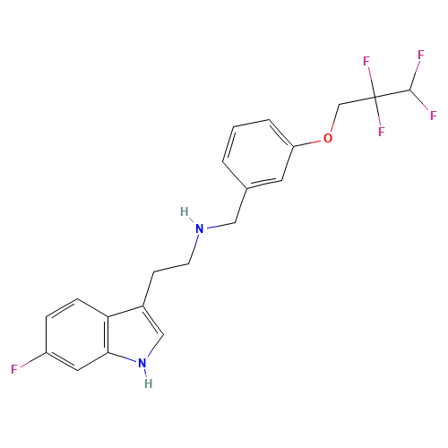 2-(6-fluoro-1H-indol-3-yl)-N-[[3-(2,2,3,3-tetrafluoropropoxy)phenyl]methyl]ethanamine (CAS: 467459-31-0) - Related Chemical Product