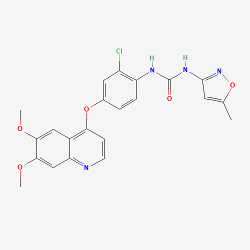 1-[2-chloro-4-(6,7-dimethoxyquinolin-4-yl)oxyphenyl]-3-(5-methyl-1,2-oxazol-3-yl)urea (CAS: 475108-18-0) - Related Chemical Product