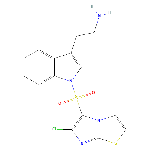 2-[1-(6-chloroimidazo[2,1-b][1,3]thiazol-5-yl)sulfonylindol-3-yl]ethanamine (CAS: 554403-49-5) - Related Chemical Product