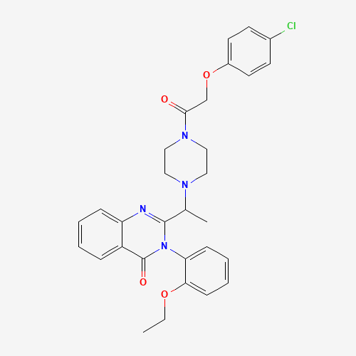 2-[1-[4-[2-(4-chlorophenoxy)acetyl]piperazin-1-yl]ethyl]-3-(2-ethoxyphenyl)quinazolin-4-one (CAS: 571203-78-6) - Related Chemical Product
