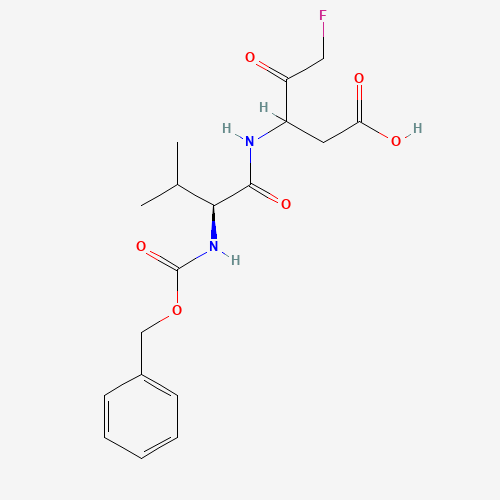 5-fluoro-3-[[(2S)-3-methyl-2-(phenylmethoxycarbonylamino)butanoyl]amino]-4-oxopentanoic acid (CAS: 582316-00-5) - Related Chemical Product