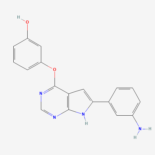 3-[[6-(3-aminophenyl)-7H-pyrrolo[2,3-d]pyrimidin-4-yl]oxy]phenol (CAS: 601514-19-6) - Related Chemical Product