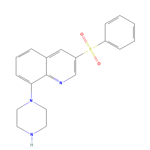 3-(benzenesulfonyl)-8-piperazin-1-ylquinoline (CAS: 607742-69-8) - Related Chemical Product