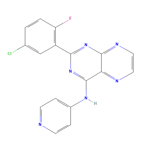 2-(5-chloro-2-fluorophenyl)-N-pyridin-4-ylpteridin-4-amine (CAS: 627536-09-8) - Related Chemical Product