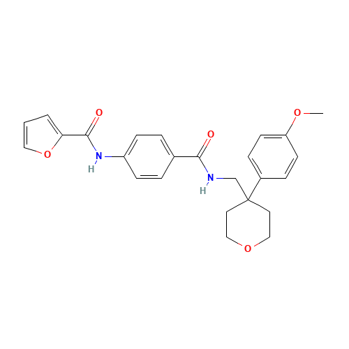 N-[4-[[4-(4-methoxyphenyl)oxan-4-yl]methylcarbamoyl]phenyl]furan-2-carboxamide (CAS: 664993-53-7) - Related Chemical Product