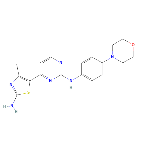 4-methyl-5-[2-(4-morpholin-4-ylanilino)pyrimidin-4-yl]-1,3-thiazol-2-amine (CAS: 693228-63-6) - Related Chemical Product