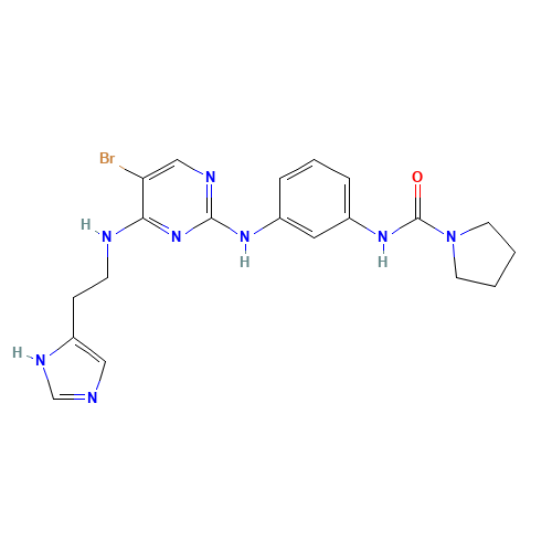 N-[3-[[5-bromo-4-[2-(1H-imidazol-5-yl)ethylamino]pyrimidin-2-yl]amino]phenyl]pyrrolidine-1-carboxamide (CAS: 702674-56-4) - Related Chemical Product