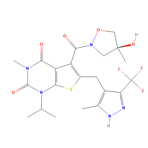 4-[5-(4-methylphenyl)-3-(trifluoromethyl)pyrazol-1-yl]benzenesulfonamide (CAS: 733809-45-5) - Chemical Structure and Molecular Formula 