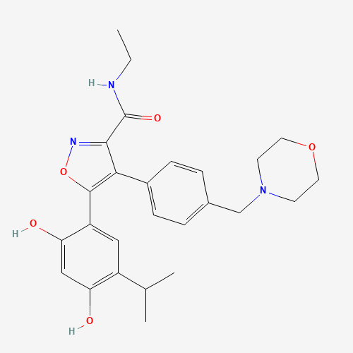 (5Z)-N-ethyl-5-(4-hydroxy-6-oxo-3-propan-2-ylcyclohexa-2,4-dien-1-ylidene)-4-[4-(morpholin-4-ylmethyl)phenyl]-2H-1,2-oxazole-3-carboxamide (CAS: 747412-49-3) - Related Chemical Product