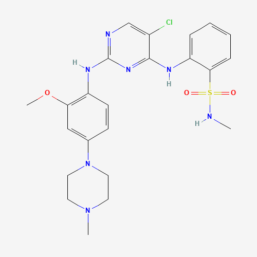 2-[[5-chloro-2-[2-methoxy-4-(4-methylpiperazin-1-yl)anilino]pyrimidin-4-yl]amino]-N-methylbenzenesulfonamide (CAS: 761438-38-4) - Related Chemical Product