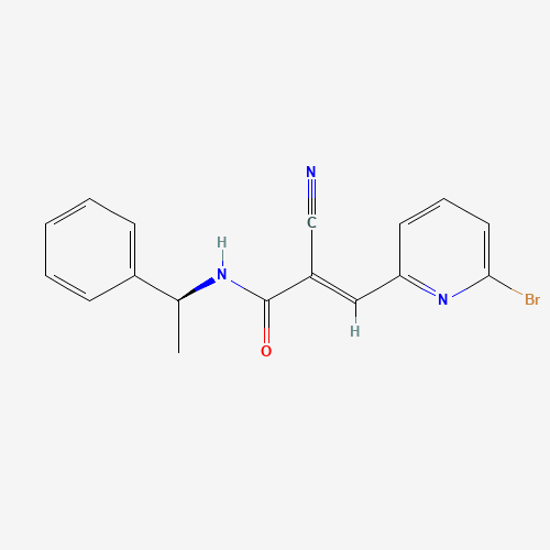 (E)-3-(6-bromopyridin-2-yl)-2-cyano-N-[(1S)-1-phenylethyl]prop-2-enamide (CAS: 857064-38-1) - Related Chemical Product
