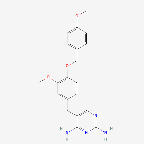 5-[[3-methoxy-4-[(4-methoxyphenyl)methoxy]phenyl]methyl]pyrimidine-2,4-diamine (CAS: 870483-87-7) - Related Chemical Product