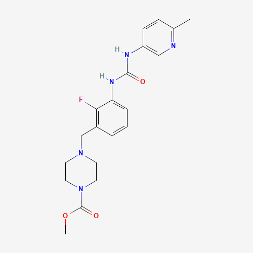 methyl 4-[[2-fluoro-3-[(6-methylpyridin-3-yl)carbamoylamino]phenyl]methyl]piperazine-1-carboxylate (CAS: 873697-71-3) - Related Chemical Product