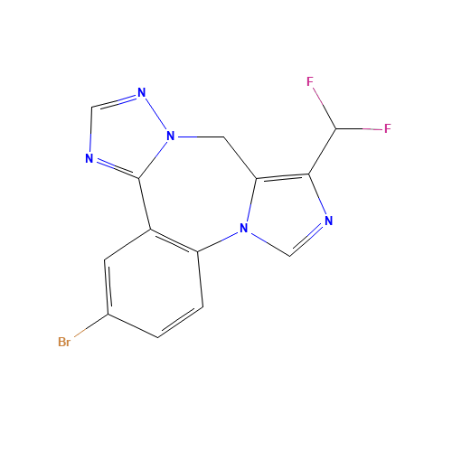 3-bromo-10-(difluoromethyl)-9H-benzo[f]imidazo[1,5-a][1,2,4]triazolo[1,5-d][1,4]diazepine (CAS: 883093-10-5) - Related Chemical Product