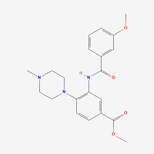 methyl 3-[(3-methoxybenzoyl)amino]-4-(4-methylpiperazin-1-yl)benzoate (CAS: 890190-22-4) - Related Chemical Product