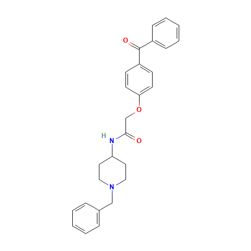 2-(4-benzoylphenoxy)-N-(1-benzylpiperidin-4-yl)acetamide (CAS: 924416-43-3) - Chemical Structure and Molecular Formula 