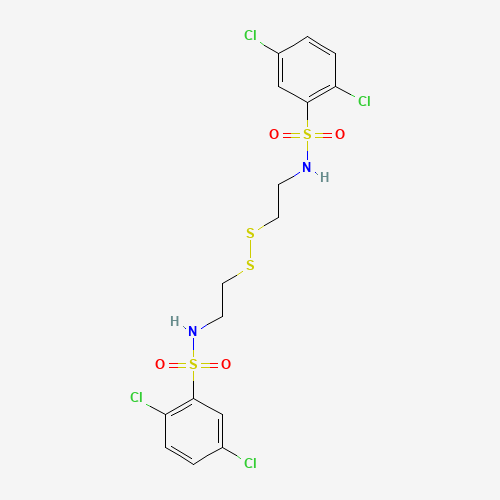 2,5-dichloro-N-[2-[2-[(2,5-dichlorophenyl)sulfonylamino]ethyldisulfanyl]ethyl]benzenesulfonamide (CAS: 927822-86-4) - Related Chemical Product
