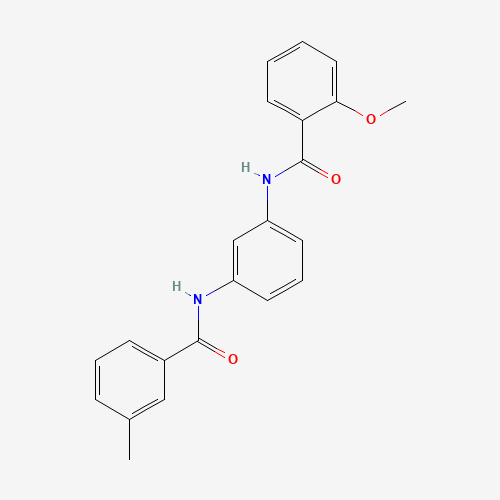 2-methoxy-N-[3-[(3-methylbenzoyl)amino]phenyl]benzamide (CAS: 947914-18-3) - Chemical Structure and Molecular Formula 