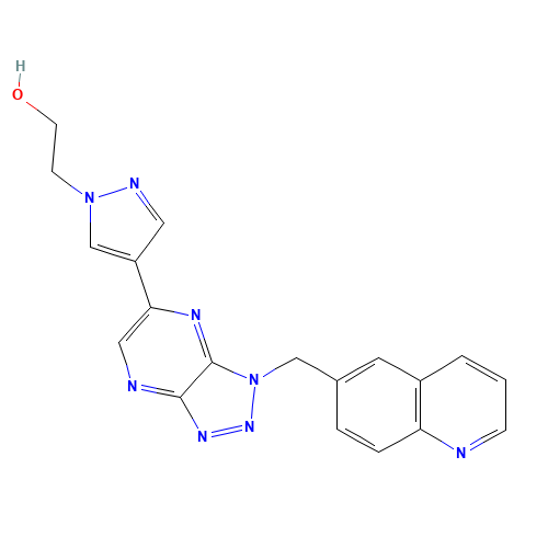 2-[4-[3-(quinolin-6-ylmethyl)triazolo[4,5-b]pyrazin-5-yl]pyrazol-1-yl]ethanol (CAS: 956905-27-4) - Related Chemical Product