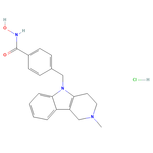 N-hydroxy-4-[(2-methyl-3,4-dihydro-1H-pyrido[4,3-b]indol-5-yl)methyl]benzamide;hydrochloride (CAS: 1310693-92-5) - Related Chemical Product