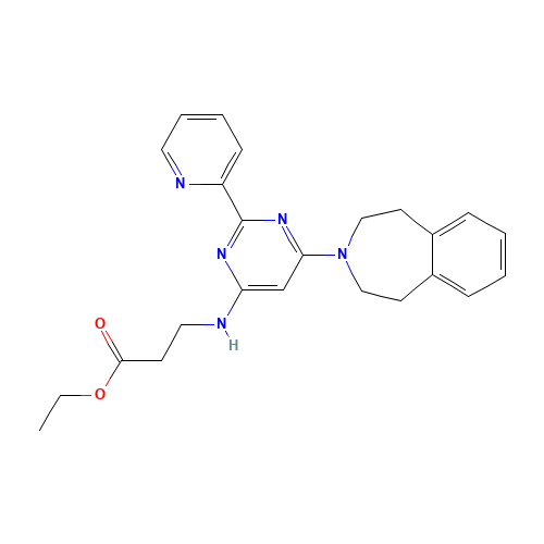 ethyl 3-[[2-pyridin-2-yl-6-(1,2,4,5-tetrahydro-3-benzazepin-3-yl)pyrimidin-4-yl]amino]propanoate (CAS: 1373423-53-0) - Related Chemical Product