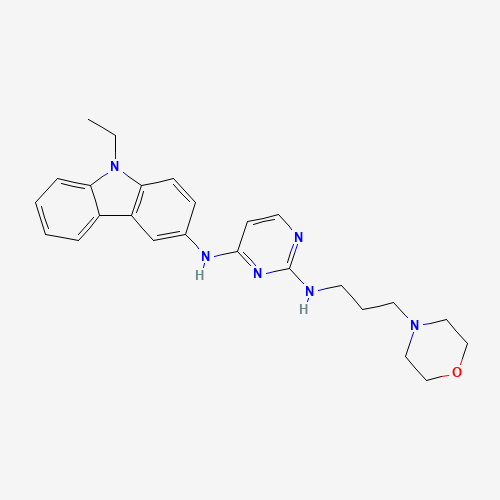 4-N-(9-ethylcarbazol-3-yl)-2-N-(3-morpholin-4-ylpropyl)pyrimidine-2,4-diamine (CAS: 1380432-32-5) - Related Chemical Product