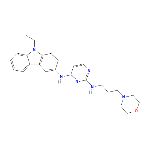 4-N-(9-ethylcarbazol-3-yl)-2-N-(3-morpholin-4-ylpropyl)pyrimidine-2,4-diamine (CAS: 1380432-32-5) - Related Chemical Product