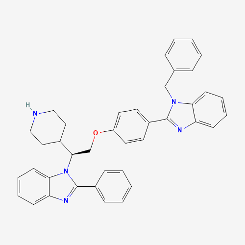 1-benzyl-2-[4-[(2S)-2-(2-phenylbenzimidazol-1-yl)-2-piperidin-4-ylethoxy]phenyl]benzimidazole (CAS: 1440898-61-2) - Related Chemical Product