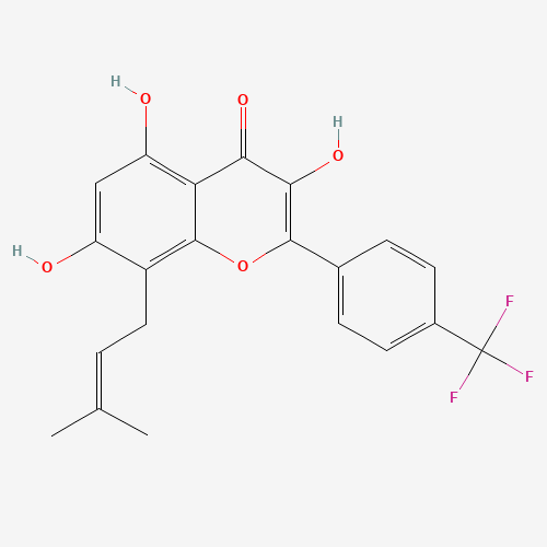 3,5,7-trihydroxy-8-(3-methylbut-2-enyl)-2-[4-(trifluoromethyl)phenyl]chromen-4-one (CAS: 1446712-19-1) - Related Chemical Product