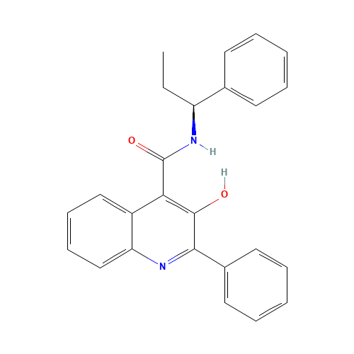 3-hydroxy-2-phenyl-N-[(1S)-1-phenylpropyl]quinoline-4-carboxamide (CAS: 174636-32-9) - Related Chemical Product
