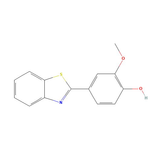 4-(3H-1,3-benzothiazol-2-ylidene)-2-methoxycyclohexa-2,5-dien-1-one (CAS: 36341-25-0) - Chemical Structure and Molecular Formula 