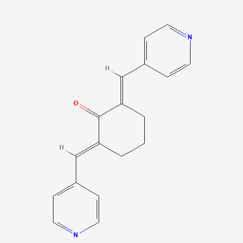 2,6-bis(pyridin-4-ylmethylidene)cyclohexan-1-one (CAS: 871361-88-5) - Chemical Structure and Molecular Formula 