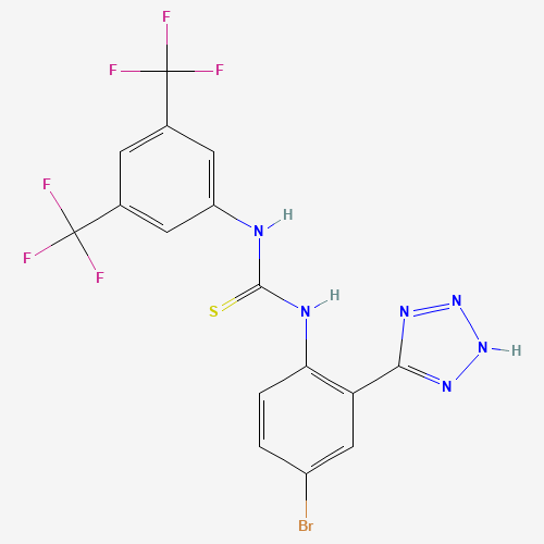 1-[3,5-bis(trifluoromethyl)phenyl]-3-[4-bromo-2-(2H-tetrazol-5-yl)phenyl]thiourea (CAS: 956014-19-0) - Related Chemical Product