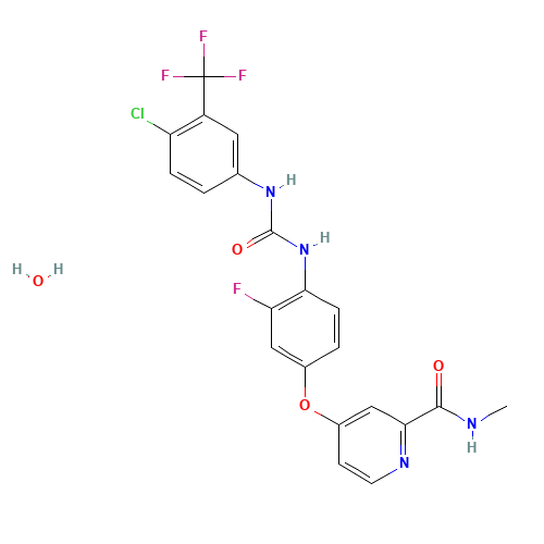 4-[4-[[4-chloro-3-(trifluoromethyl)phenyl]carbamoylamino]-3-fluorophenoxy]-N-methylpyridine-2-carboxamide;hydrate (CAS: 1019206-88-2) - Related Chemical Product